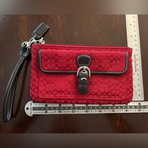 Vintage Coach Red Wristlet